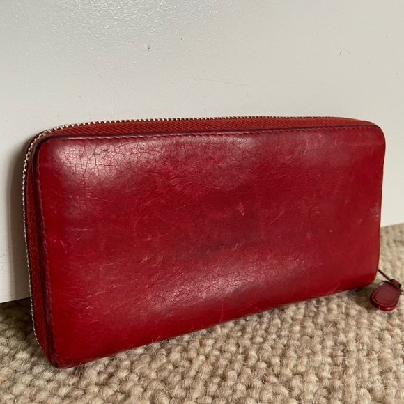 BALENCIAGA red full zip wallet - Picture 4 of 8